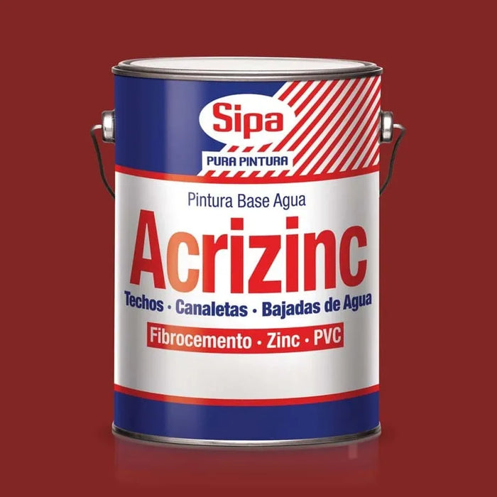 ESMALTE AGUA ACRIZINC ROJO COLONIAL SIPA