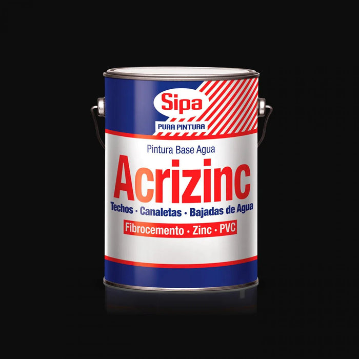 ESMALTE AGUA ACRIZINC NEGRO SIPA