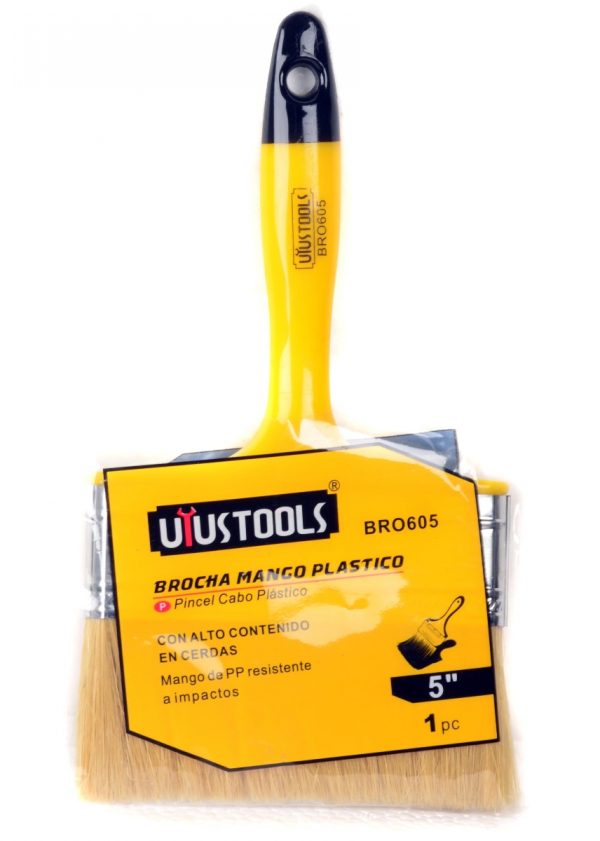 BROCHA 5.0" MANGO PLASTICO UYUSTOOLS