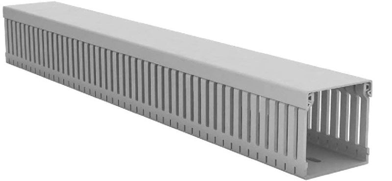 CANALETA RANURADA 40*40MM GRIS