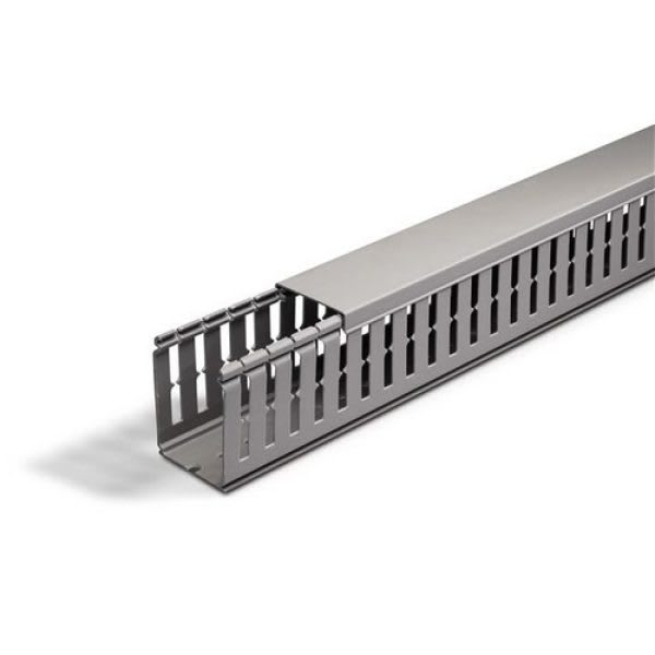 CANALETA RANURADA 40*40MM GRIS