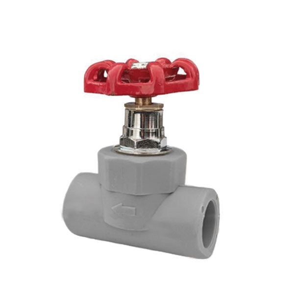 LLAVE DE PASO PPR 25MM METAL MANILLA ALUM ROJO
