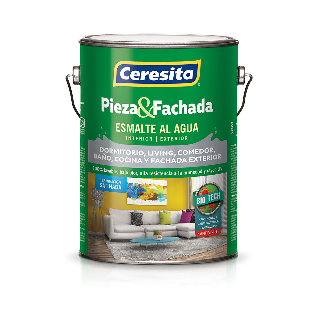 PINTURA ESMALTE AGUA - PIEZA Y FACHADA BIOTECH - CERESITA